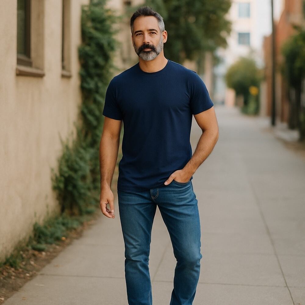 APL Mens Active The Perfect Tee Shirt Short Sleeve Crew Neck Navy Size Large